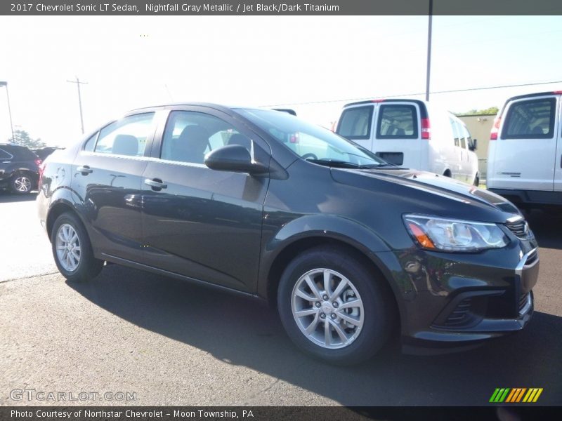 Nightfall Gray Metallic / Jet Black/Dark Titanium 2017 Chevrolet Sonic LT Sedan