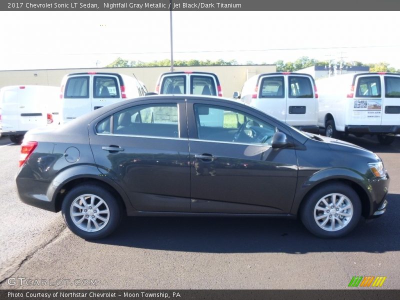 Nightfall Gray Metallic / Jet Black/Dark Titanium 2017 Chevrolet Sonic LT Sedan