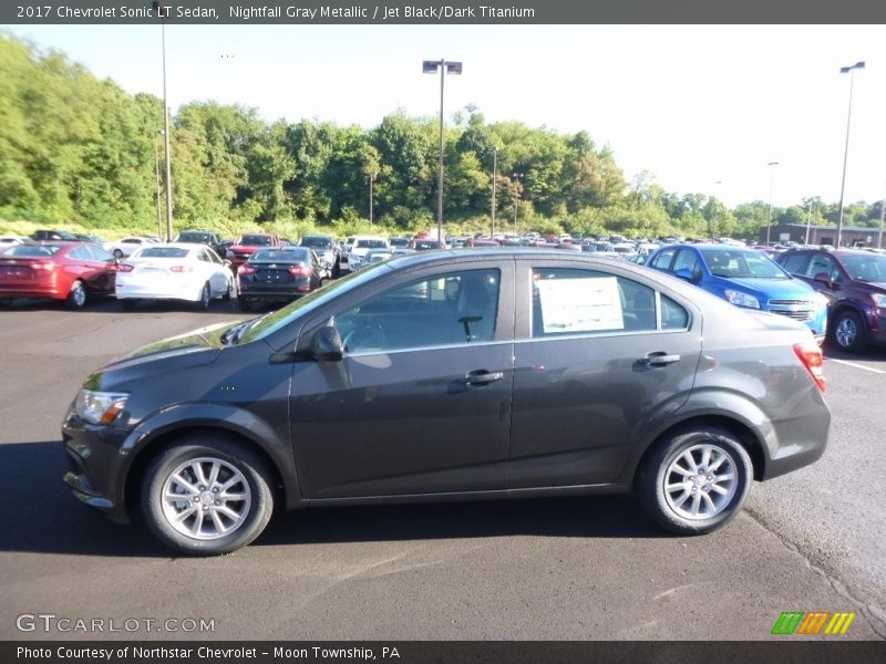 Nightfall Gray Metallic / Jet Black/Dark Titanium 2017 Chevrolet Sonic LT Sedan