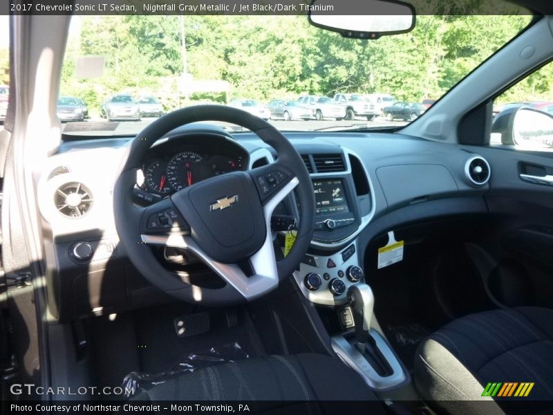 Nightfall Gray Metallic / Jet Black/Dark Titanium 2017 Chevrolet Sonic LT Sedan