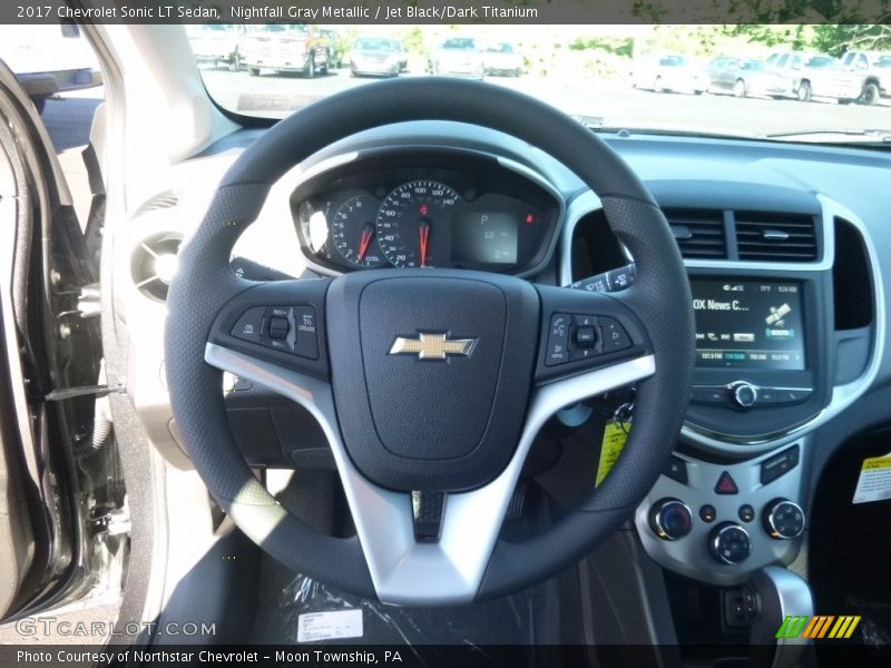 Nightfall Gray Metallic / Jet Black/Dark Titanium 2017 Chevrolet Sonic LT Sedan