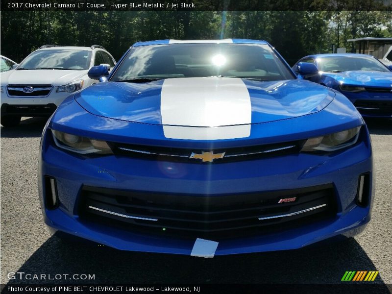 Hyper Blue Metallic / Jet Black 2017 Chevrolet Camaro LT Coupe