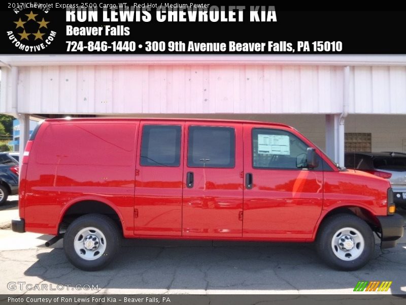 Red Hot / Medium Pewter 2017 Chevrolet Express 2500 Cargo WT