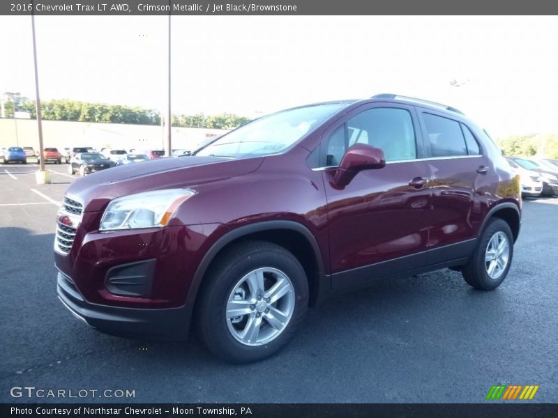 Crimson Metallic / Jet Black/Brownstone 2016 Chevrolet Trax LT AWD