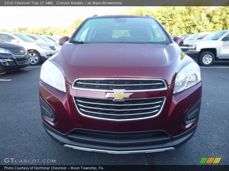 Crimson Metallic / Jet Black/Brownstone 2016 Chevrolet Trax LT AWD