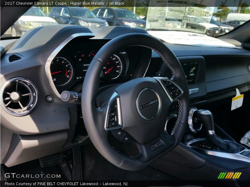 Hyper Blue Metallic / Jet Black 2017 Chevrolet Camaro LT Coupe