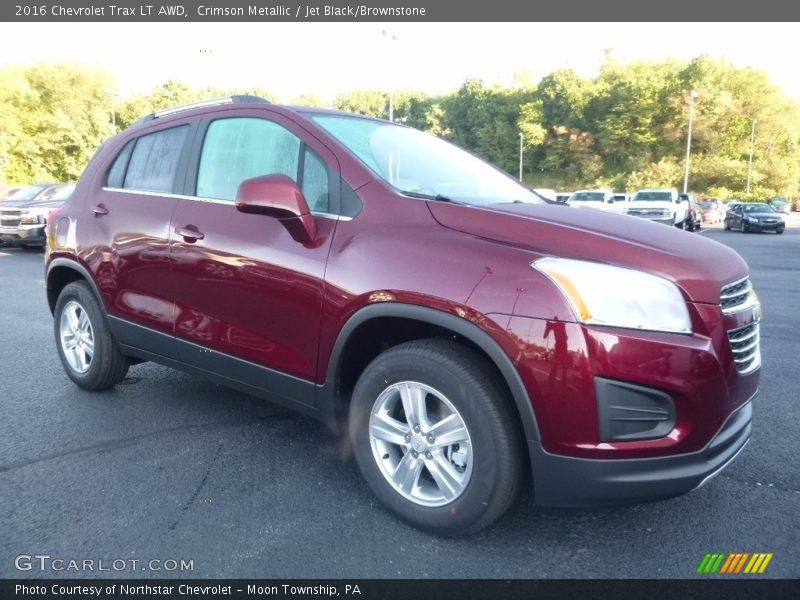 Crimson Metallic / Jet Black/Brownstone 2016 Chevrolet Trax LT AWD