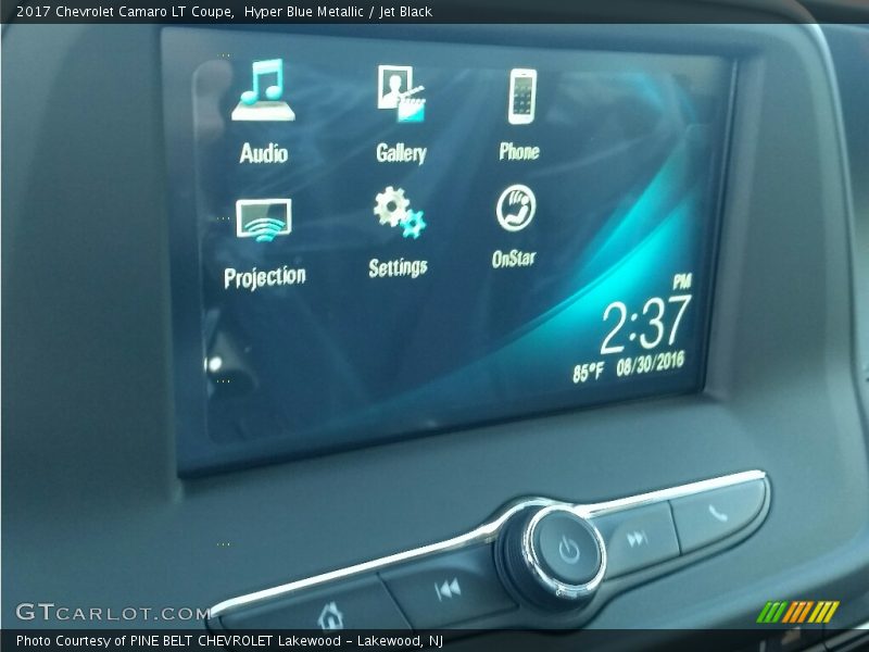 Hyper Blue Metallic / Jet Black 2017 Chevrolet Camaro LT Coupe