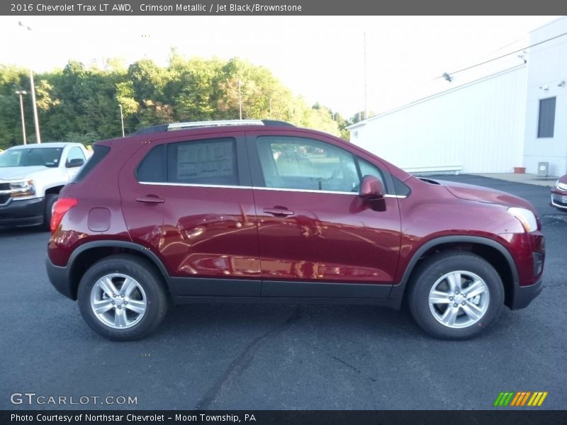 Crimson Metallic / Jet Black/Brownstone 2016 Chevrolet Trax LT AWD