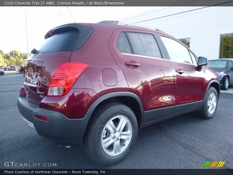 Crimson Metallic / Jet Black/Brownstone 2016 Chevrolet Trax LT AWD