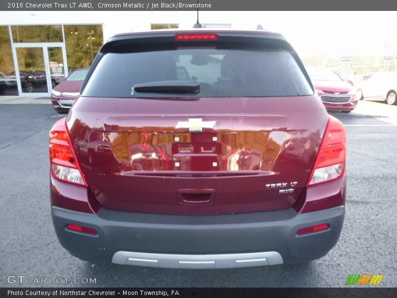 Crimson Metallic / Jet Black/Brownstone 2016 Chevrolet Trax LT AWD