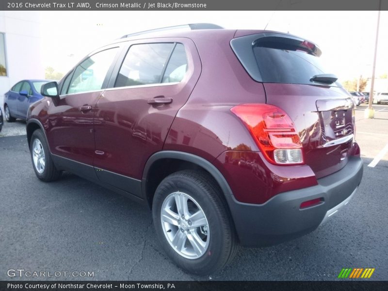 Crimson Metallic / Jet Black/Brownstone 2016 Chevrolet Trax LT AWD