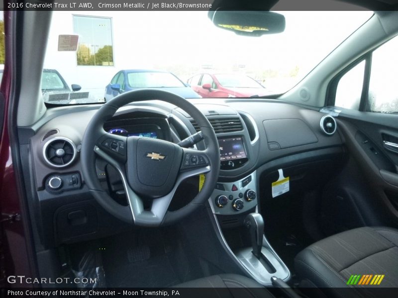 Crimson Metallic / Jet Black/Brownstone 2016 Chevrolet Trax LT AWD