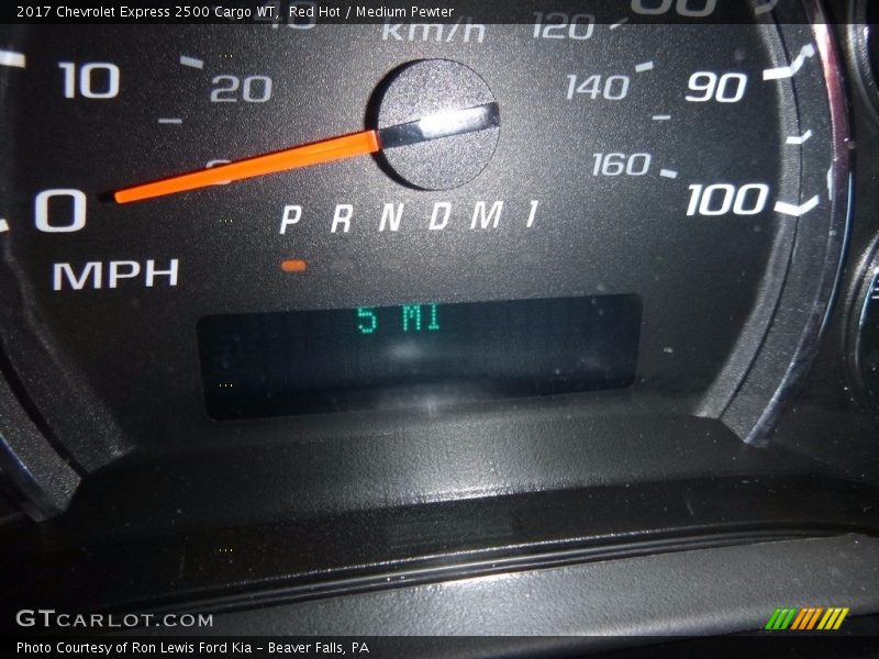 Red Hot / Medium Pewter 2017 Chevrolet Express 2500 Cargo WT