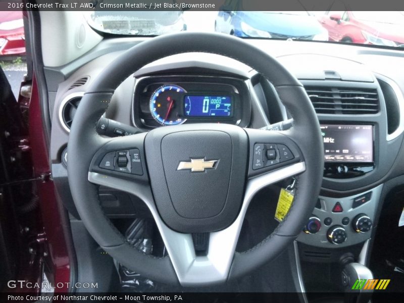 Crimson Metallic / Jet Black/Brownstone 2016 Chevrolet Trax LT AWD