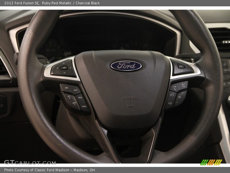 Ruby Red Metallic / Charcoal Black 2013 Ford Fusion SE