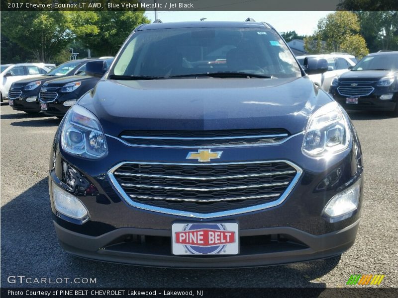 Blue Velvet Metallic / Jet Black 2017 Chevrolet Equinox LT AWD