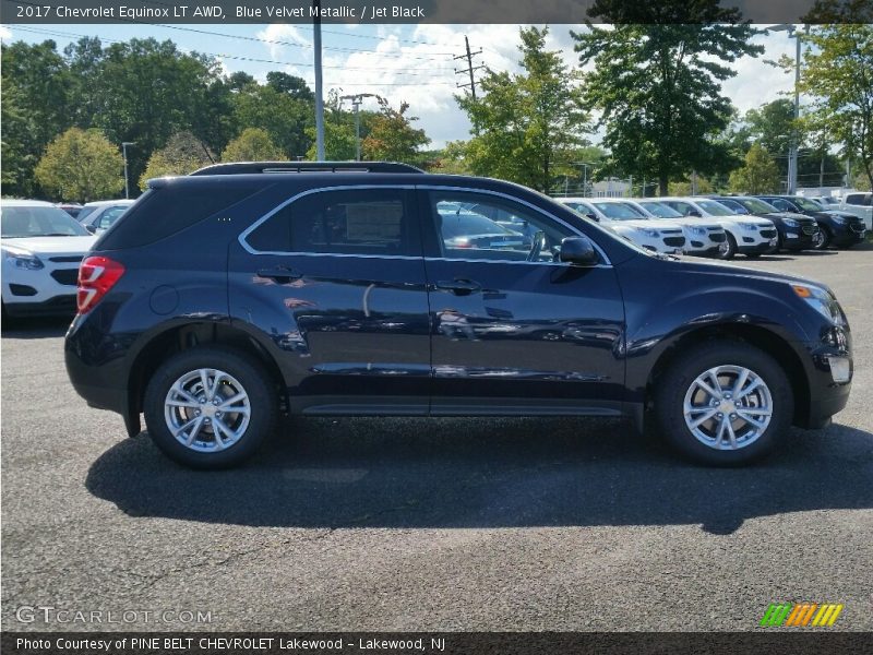 Blue Velvet Metallic / Jet Black 2017 Chevrolet Equinox LT AWD