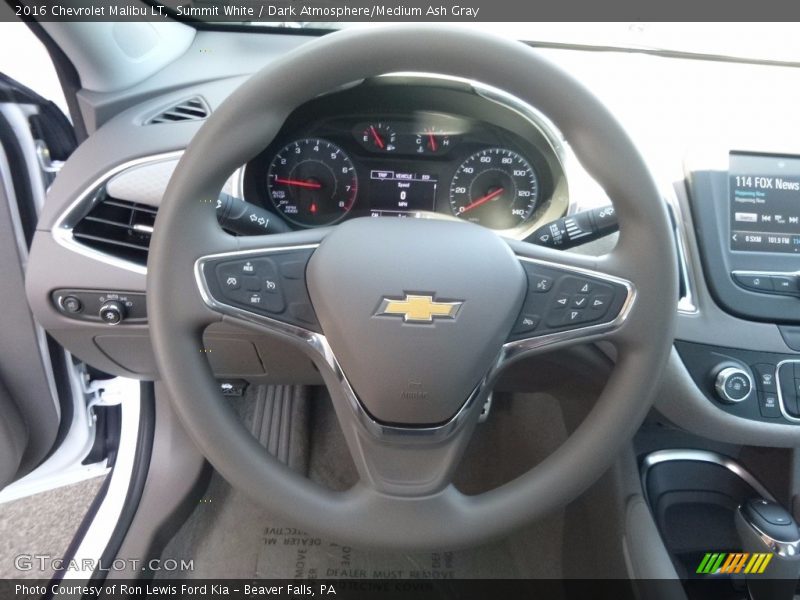 Summit White / Dark Atmosphere/Medium Ash Gray 2016 Chevrolet Malibu LT