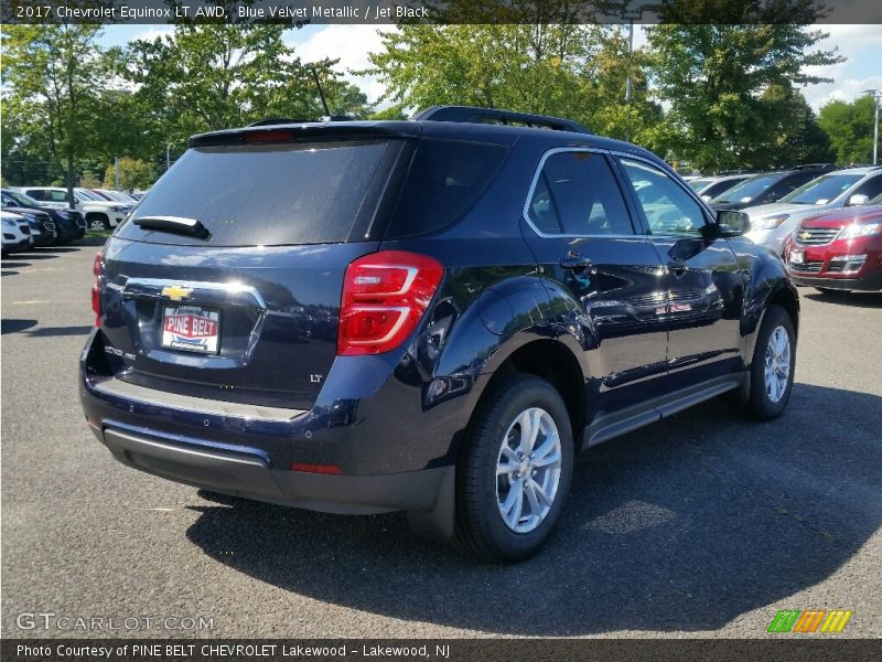 Blue Velvet Metallic / Jet Black 2017 Chevrolet Equinox LT AWD