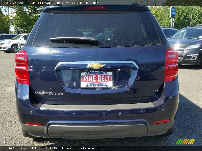Blue Velvet Metallic / Jet Black 2017 Chevrolet Equinox LT AWD