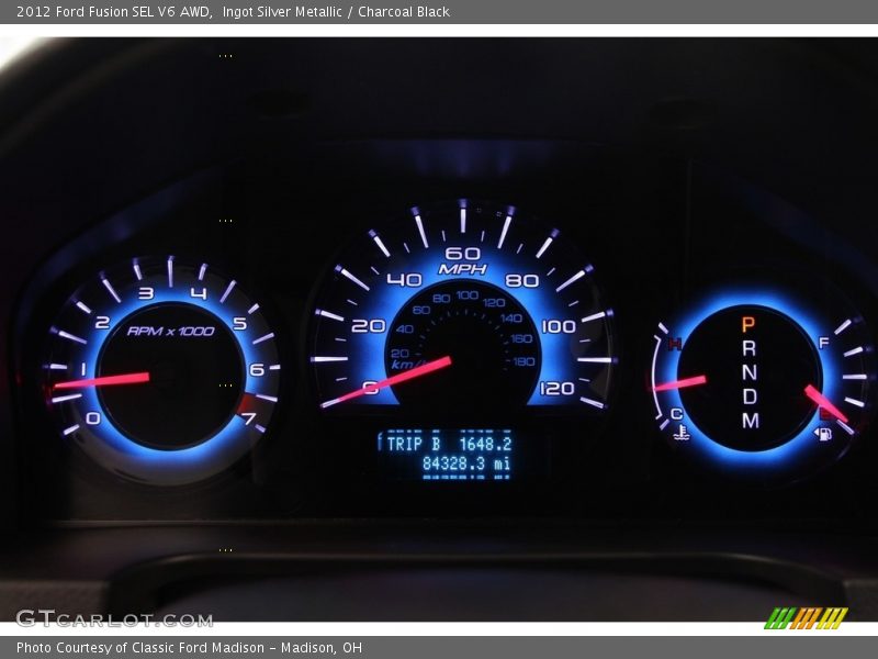Ingot Silver Metallic / Charcoal Black 2012 Ford Fusion SEL V6 AWD