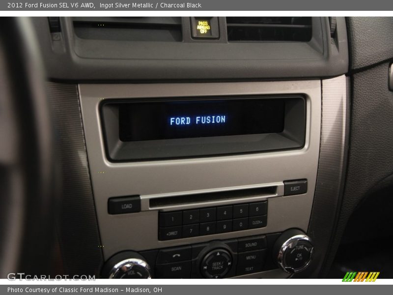 Ingot Silver Metallic / Charcoal Black 2012 Ford Fusion SEL V6 AWD