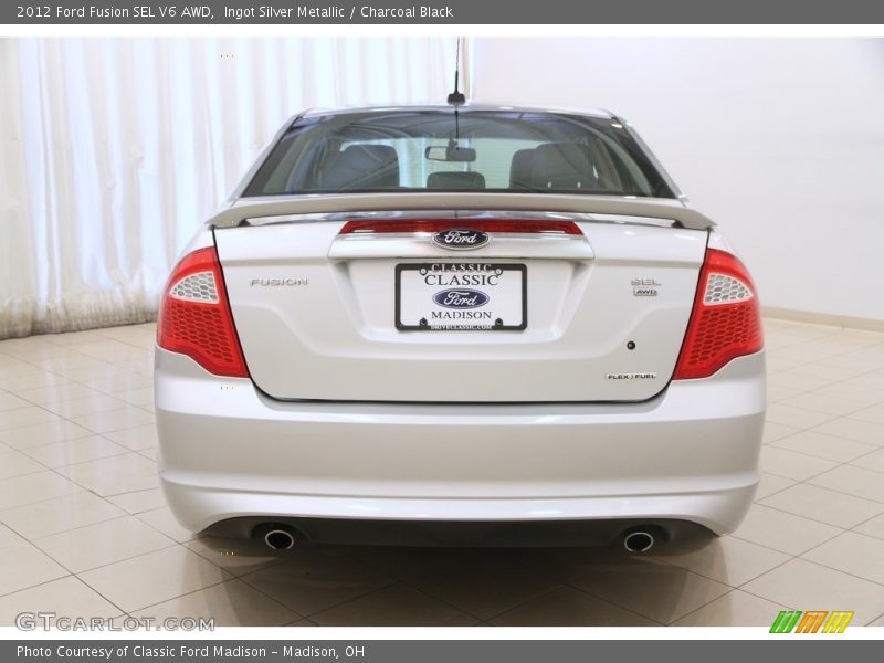 Ingot Silver Metallic / Charcoal Black 2012 Ford Fusion SEL V6 AWD