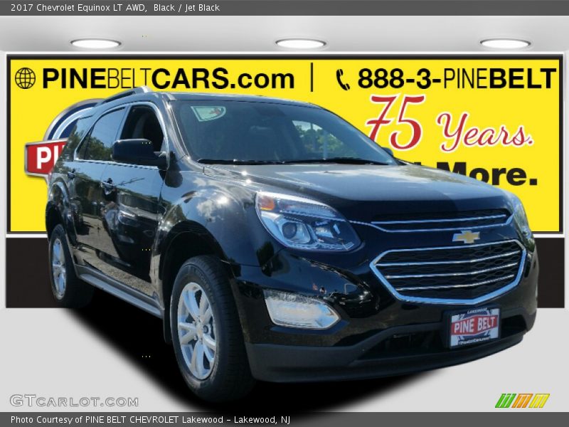 Black / Jet Black 2017 Chevrolet Equinox LT AWD