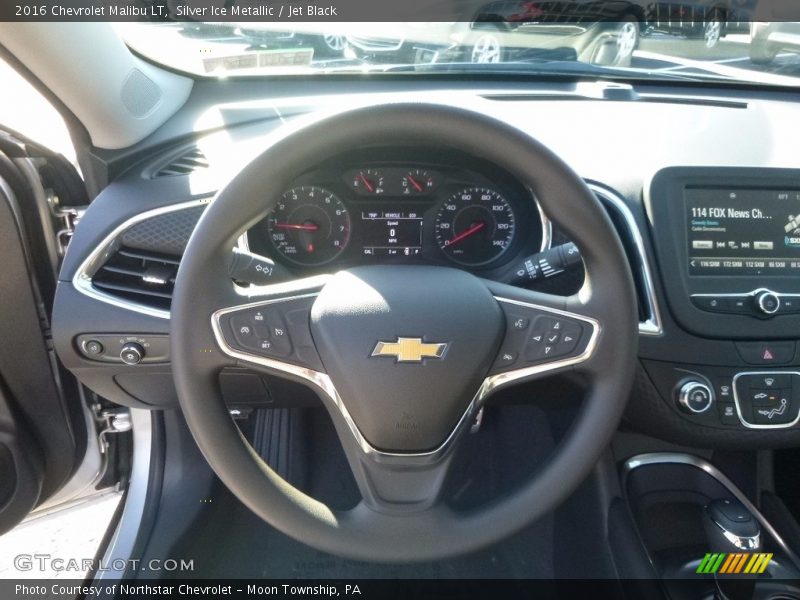 Silver Ice Metallic / Jet Black 2016 Chevrolet Malibu LT