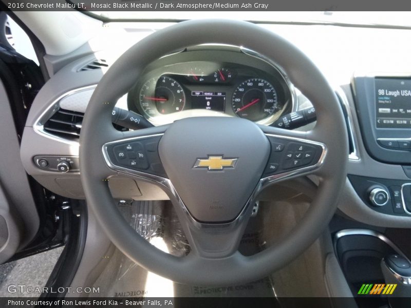 Mosaic Black Metallic / Dark Atmosphere/Medium Ash Gray 2016 Chevrolet Malibu LT