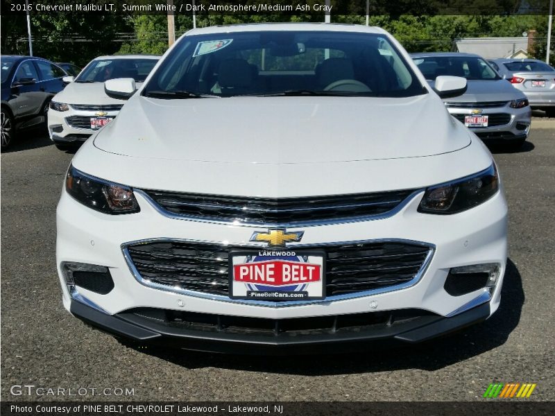 Summit White / Dark Atmosphere/Medium Ash Gray 2016 Chevrolet Malibu LT