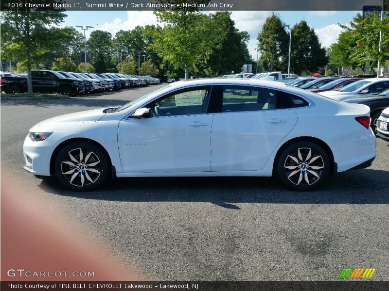 Summit White / Dark Atmosphere/Medium Ash Gray 2016 Chevrolet Malibu LT