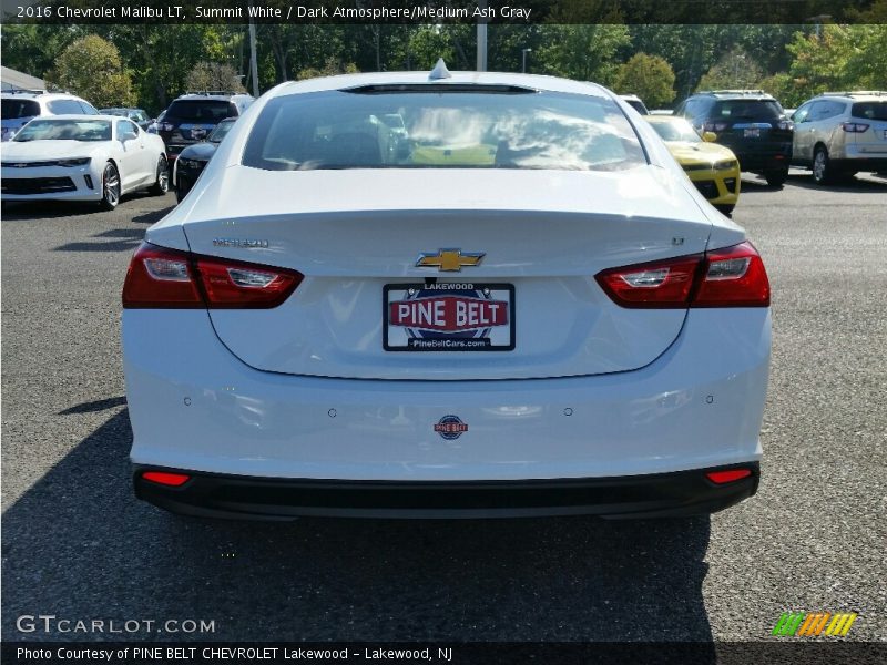 Summit White / Dark Atmosphere/Medium Ash Gray 2016 Chevrolet Malibu LT