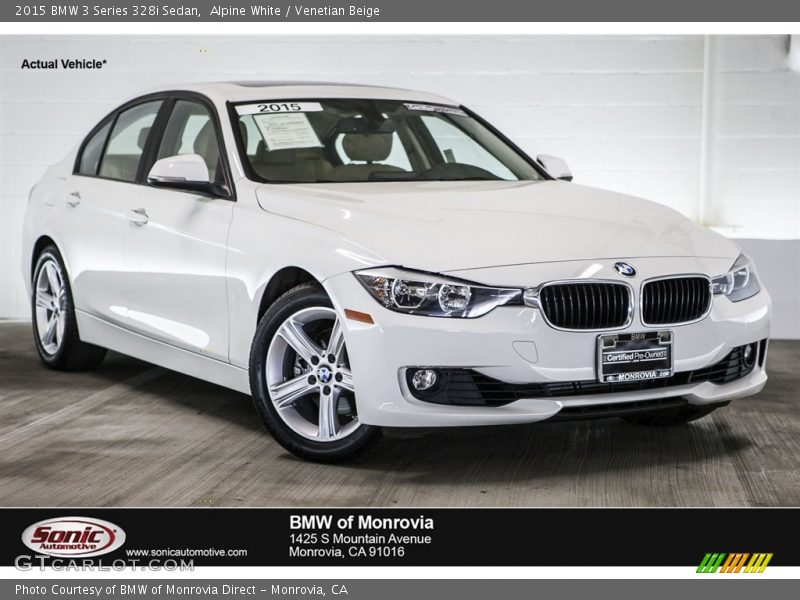 Alpine White / Venetian Beige 2015 BMW 3 Series 328i Sedan