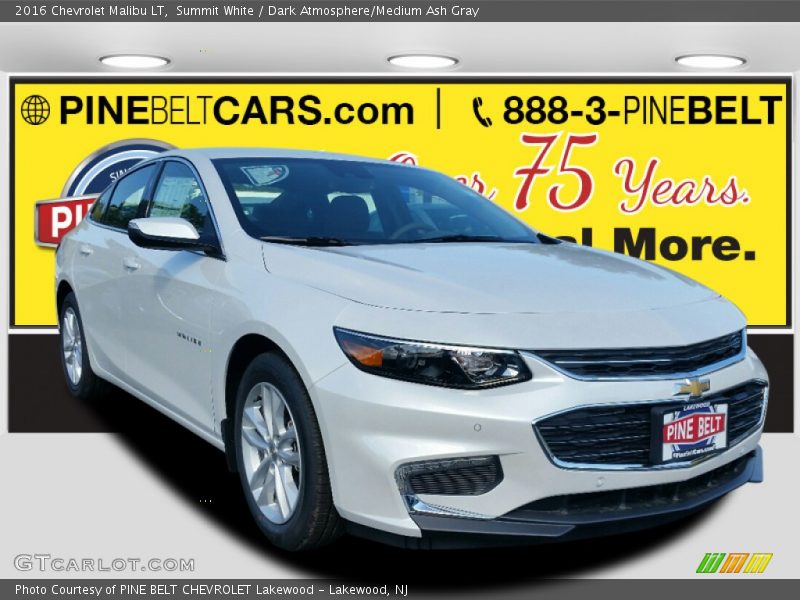 Summit White / Dark Atmosphere/Medium Ash Gray 2016 Chevrolet Malibu LT