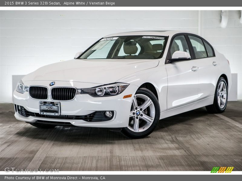Alpine White / Venetian Beige 2015 BMW 3 Series 328i Sedan