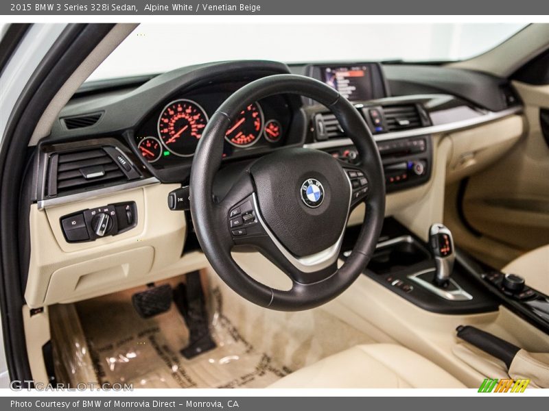 Alpine White / Venetian Beige 2015 BMW 3 Series 328i Sedan