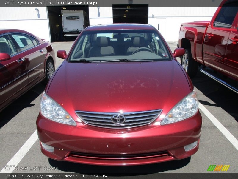 Salsa Red Pearl / Taupe 2005 Toyota Camry XLE V6