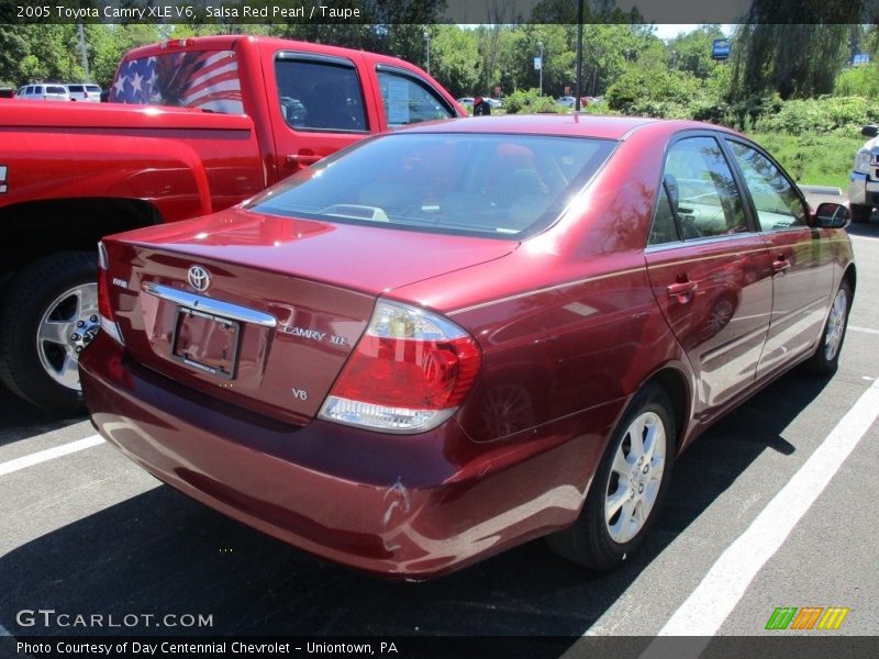 Salsa Red Pearl / Taupe 2005 Toyota Camry XLE V6