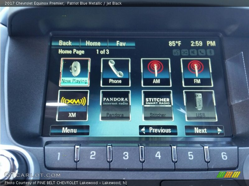 Patriot Blue Metallic / Jet Black 2017 Chevrolet Equinox Premier
