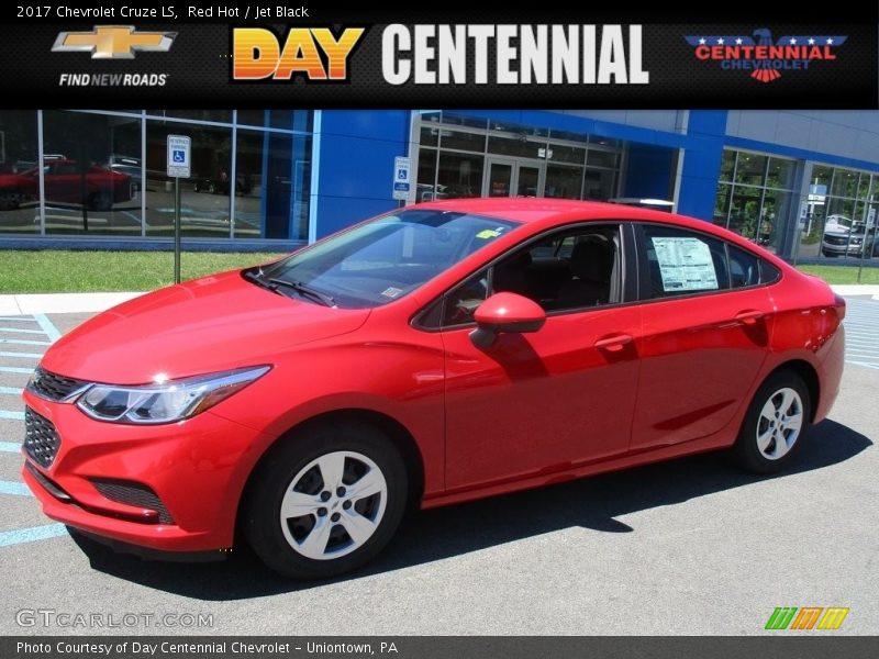 Red Hot / Jet Black 2017 Chevrolet Cruze LS