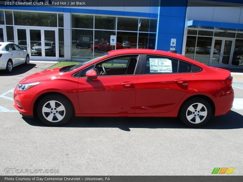 Red Hot / Jet Black 2017 Chevrolet Cruze LS