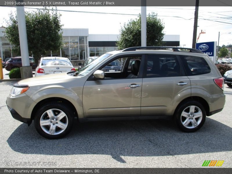 Topaz Gold Metallic / Black 2009 Subaru Forester 2.5 X Limited