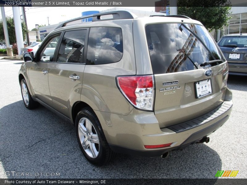 Topaz Gold Metallic / Black 2009 Subaru Forester 2.5 X Limited