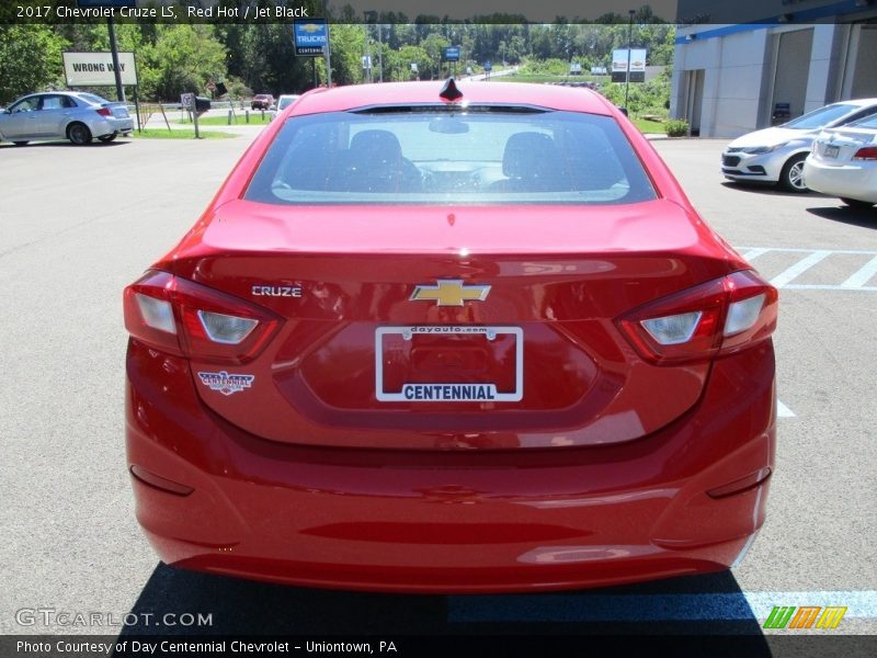 Red Hot / Jet Black 2017 Chevrolet Cruze LS