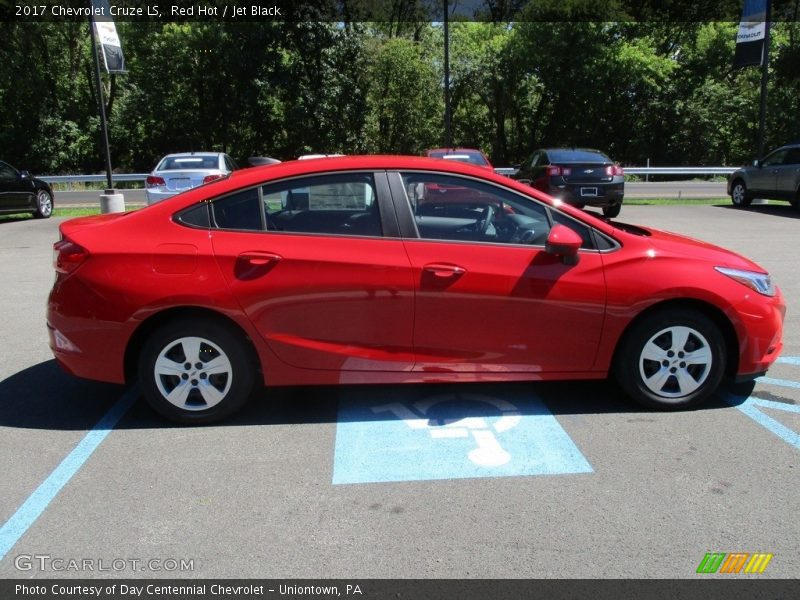 Red Hot / Jet Black 2017 Chevrolet Cruze LS