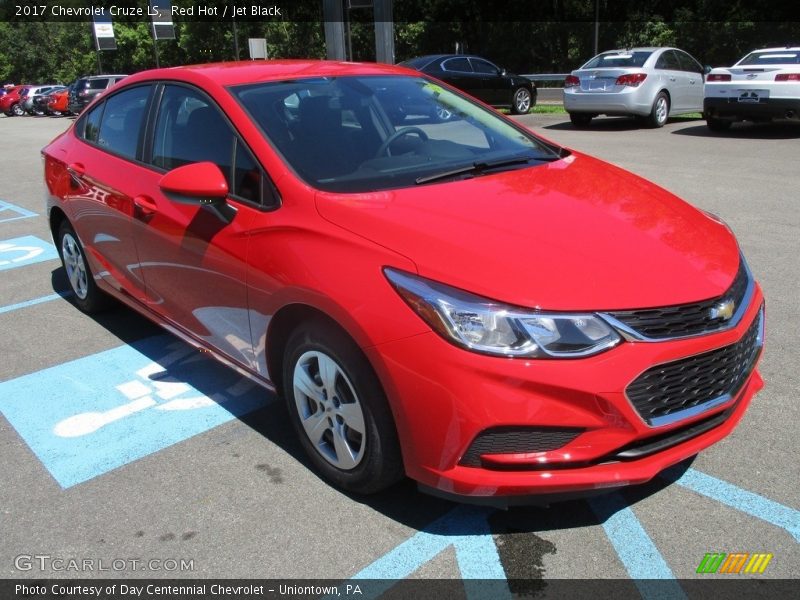 Red Hot / Jet Black 2017 Chevrolet Cruze LS