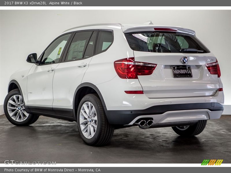 Alpine White / Black 2017 BMW X3 xDrive28i
