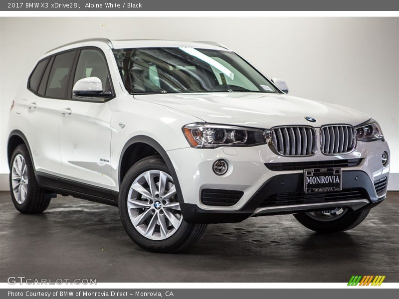 Alpine White / Black 2017 BMW X3 xDrive28i